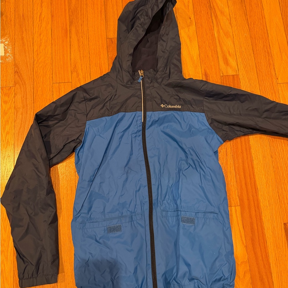 Columbia Kids Two-Tone Blue and Black Raincoat